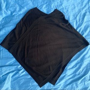 Women's black poncho